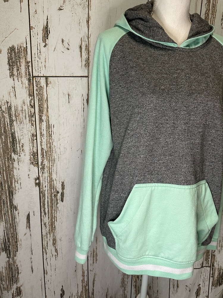 Huntington BC Mint And Gray Hoodie - Picture 2 of 3